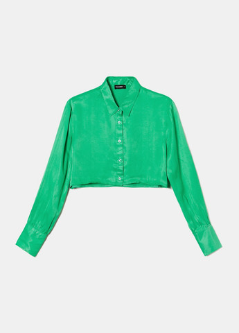 Зеленая кэжуал рубашка однотонная Tally Weijl