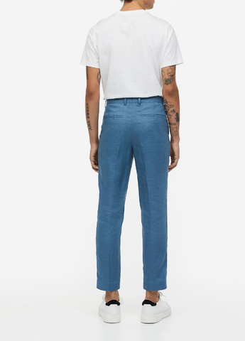 Синие классические демисезонные брюки H&M
