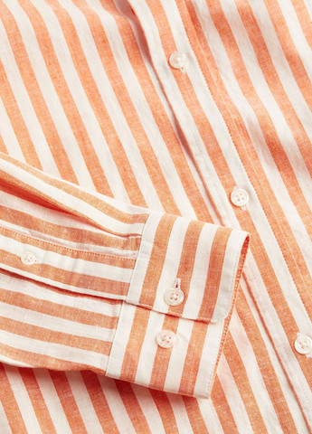 Оранжевая кэжуал рубашка H&M