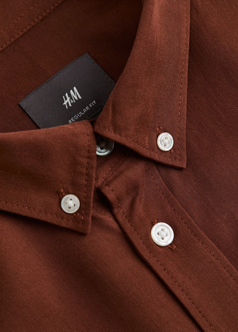 Темно-коричневая кэжуал рубашка H&M