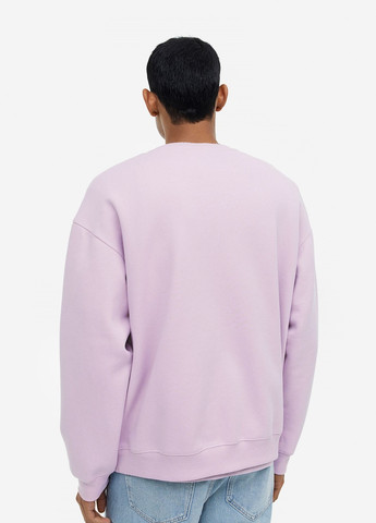 Свитшот H&M - крой светло-фиолетовый кэжуал - (257939133)
