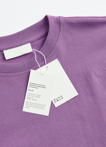 Свитшот H&M - крой фиолетовый кэжуал - (257939428)
