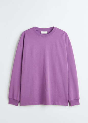 Свитшот H&M - крой фиолетовый кэжуал - (257939428)