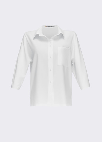 Белая белая блузка с нагрудным карманом Dressa
