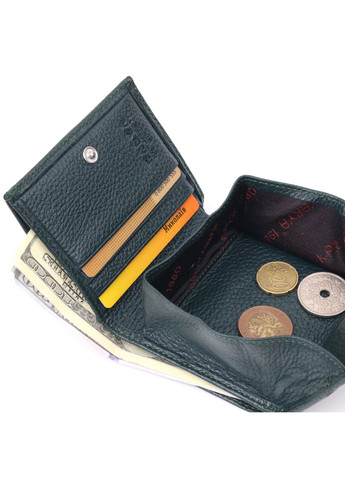 Интересный женский кошелек с монетницей из натуральной кожи 10,5х10х2 см Karya (257936677)