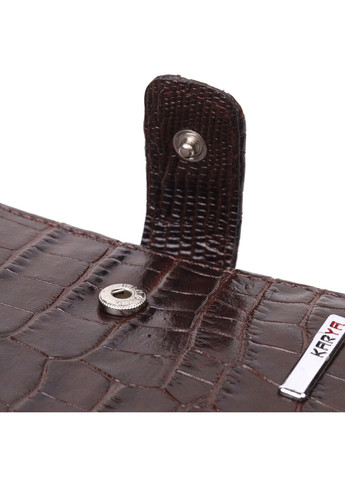 Компактний чоловічий гаманець із натуральної шкіри 9,5х11х2,5 см Karya (257936668)