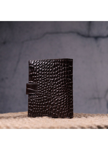 Компактний чоловічий гаманець із натуральної шкіри 9,5х11х2,5 см Karya (257936668)