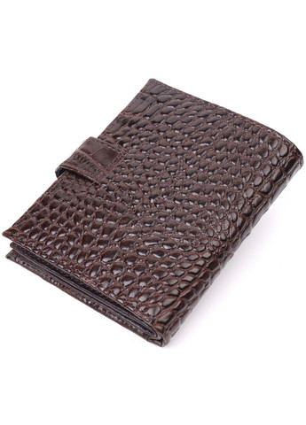 Компактний чоловічий гаманець із натуральної шкіри 9,5х11х2,5 см Karya (257936668)