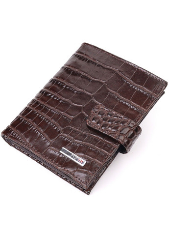 Компактный мужской кошелек из натуральной кожи 9,5х11х2,5 см Karya (257936668)