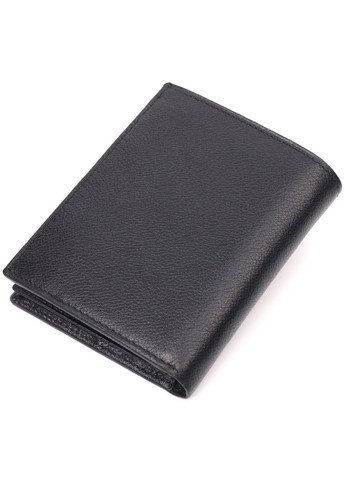 Вертикальний невеликий шкіряний гаманець без застібки 9х11,5х2 см Karya (257936736)