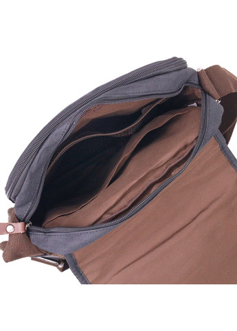 Вертикальная мужская сумка через плечо текстильная 15х32х8 см Vintage (257936343)