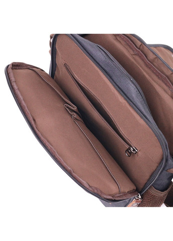 Вертикальная мужская сумка через плечо текстильная 15х32х8 см Vintage (257936343)