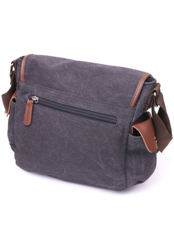 Горизонтальная мужская сумка с клапаном текстильная 17х24х13 см Vintage (257936339)
