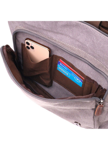Вместительная горизонтальная мужская сумка для ноутбука из текстиля 36х33х10 см Vintage (257936354)
