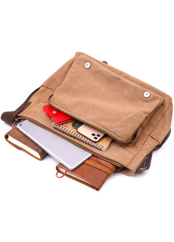 Большая сумка для ноутбука с клапаном из текстиля 36х33х10 см Vintage (257936351)