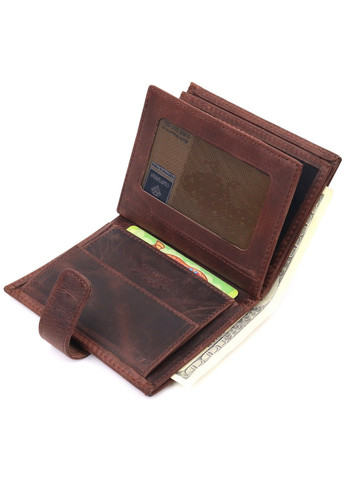 Невеликий чоловічий гаманець у vintage шкіри 9,5х11х2,5 см Karya (257937433)