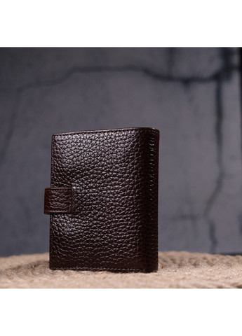 Чоловічий невеликий шкіряний гаманець 9,5х11х2,5 см Karya (257937462)