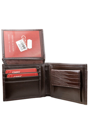 Чоловічий шкіряний гаманець 12,5х9х2 см Grass (257937342)