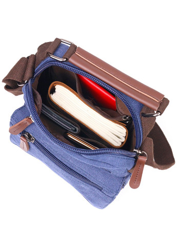 Отличная мужская сумка из плотного текстиля 21х24х9 см Vintage (257937232)