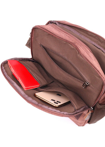 Вместительная мужская сумка из текстиля 15х32х8 см Vintage (257937221)