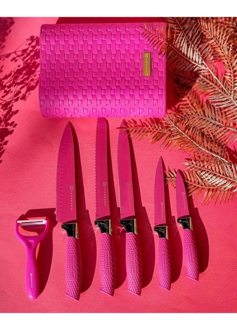 Набор ножей EB-11025-Pink 7 предметов розовый Edenberg комбинированные,