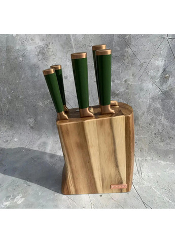 Набір ножів EB-11029-Green 7 предметів зелений Edenberg комбінований,