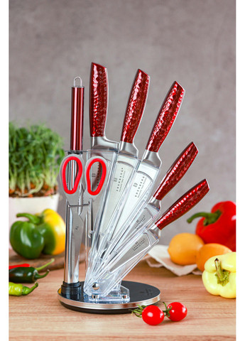 Набор ножей EB-973 8 предметов красный Edenberg комбинированные,