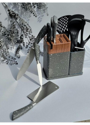 Набір ножів EB-11098-Grey 12 сірий предметів Edenberg комбінований,