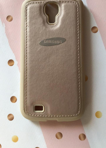 Силіконовий чохол з тисненням та вставкою для Samsung Galaxy S4 i9500 Золотий Creative (257959988)