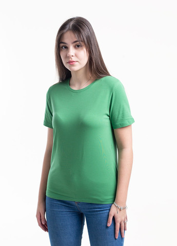 Зеленая всесезон футболка женская Наталюкс 41-2357
