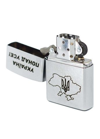 Запальничка бензинова Street Chrome 207 з гравіюванням Україна понад усе Zippo (257962108)