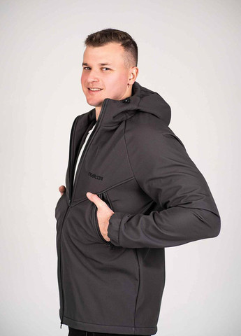 Сіра демісезонна куртка чоловіча protection soft shell Custom Wear