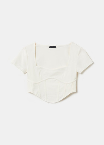 Біла всесезон футболка Tally Weijl Basic T-Shirts - KNITTED TOP