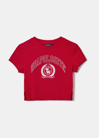Червона всесезон футболка Tally Weijl Printed T-Shirts - KNIT TOP
