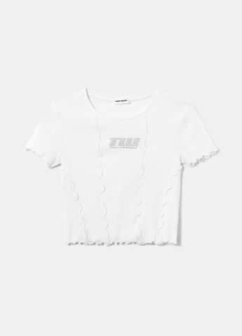 Біла всесезон футболка Tally Weijl Printed T-Shirts - WOMEN KNIT TOP