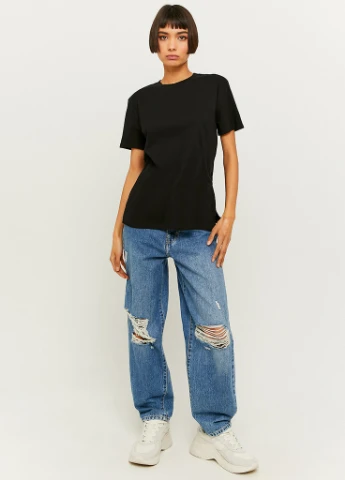 Футболка Tally Weijl Basic T-Shirts - KNITTED BASIC TSHIRT - (257972914)