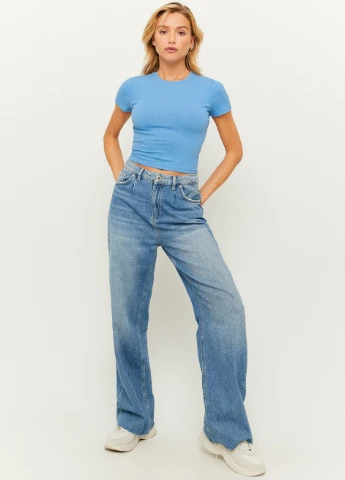 Футболка Tally Weijl Basic T-Shirts - KNITTED BASIC TOP - (257972841)