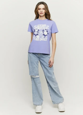 Футболка Tally Weijl Printed T-Shirts - KNIT WOMEN TSHIRT - (257972859)