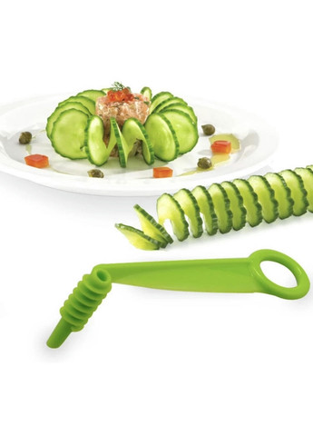 Ніж для огірків пластиковий 5133 11 см зелений No Brand (258259513)