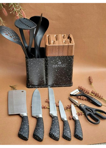 Набор ножей EB-11098-Black 12 предметов черный Edenberg комбинированные,