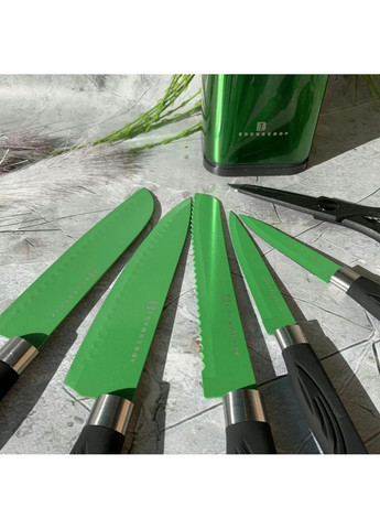Набор ножей EB-11027-Green 7 предметов зеленый Edenberg комбинированные,
