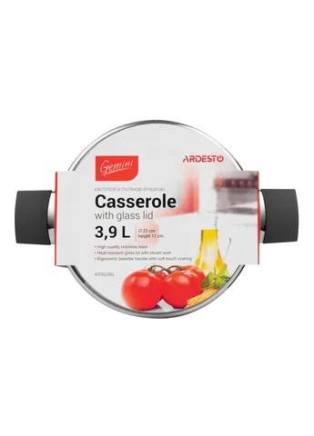 Кастрюля Gemini AR-3639-G 22 см 3.9 л Ardesto (258260116)