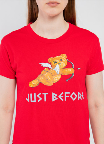 Красная летняя футболка J.B4 (Just Before)