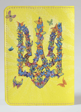 Обложка на паспорт гражданина Украины загранпаспорт Герб Украины из бабочек (эко-кожа) Po Fanu (257985275)