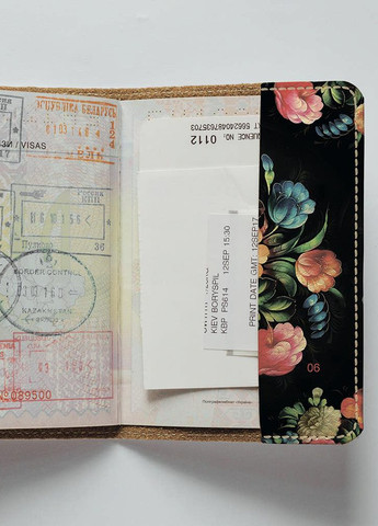 Обкладинка на паспорт громадянина України закордонний паспорт Петриківський розпис - 2 (еко-шкіра) Слава Україні! Po Fanu (257985296)