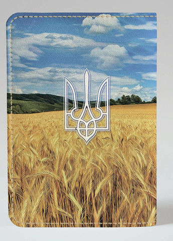 Обложка на паспорт гражданина Украины загранпаспорт Украинка среди колосков (эко-кожа) Слава Украине! Po Fanu (257985293)