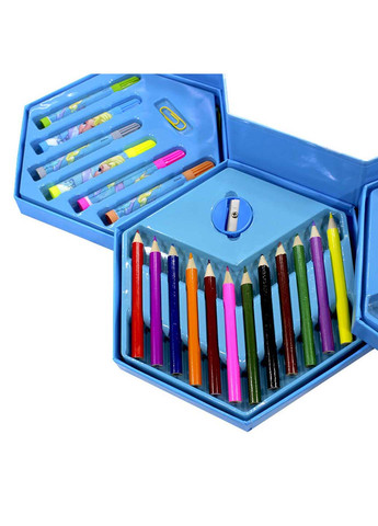 Набор для детского творчества и рисования 46 предметов No Brand Painting Set синее