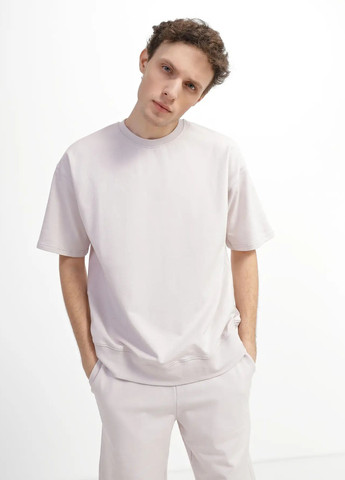 Бежевий літній комплект для чоловіків футболка та шорти з шортами Роза