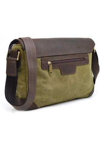 Чоловіча сумка через плече зі шкіри та канвас CH-6002-3md 33 × 22 × 7 TARWA (257996615)