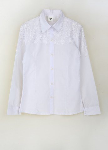 Белая однотонная блузка Mtp демисезонная